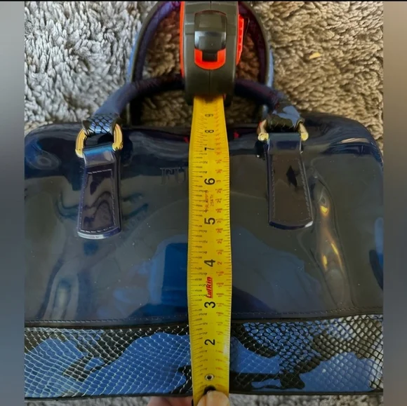 Furla Candy Bag Limited Edition, Blue And Black Snakeskin Print. - Picture 11 of 14